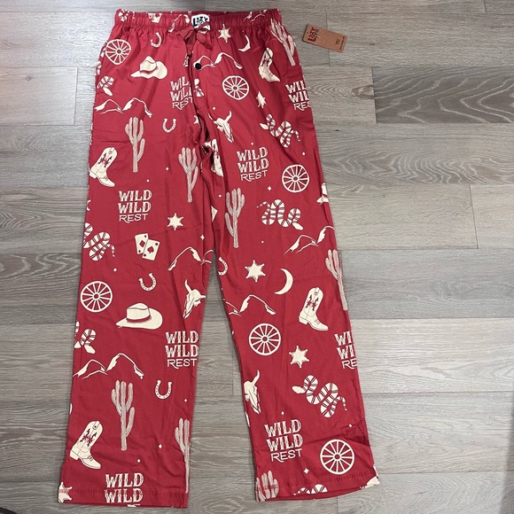 Lazy One Wild Wild Rest Men's Orange PJ Pants Lounge Sleep Pajama Bottoms L - Picture 2 of 10